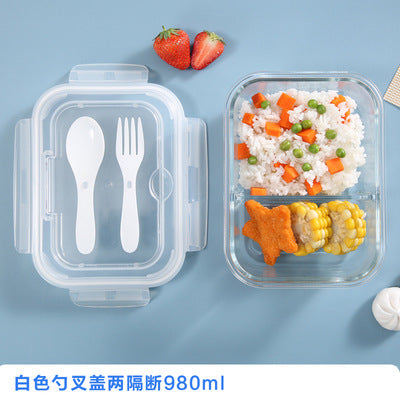 Set de Contenedores de Vidrio Grandes para Preparación de Comidas con Tapas