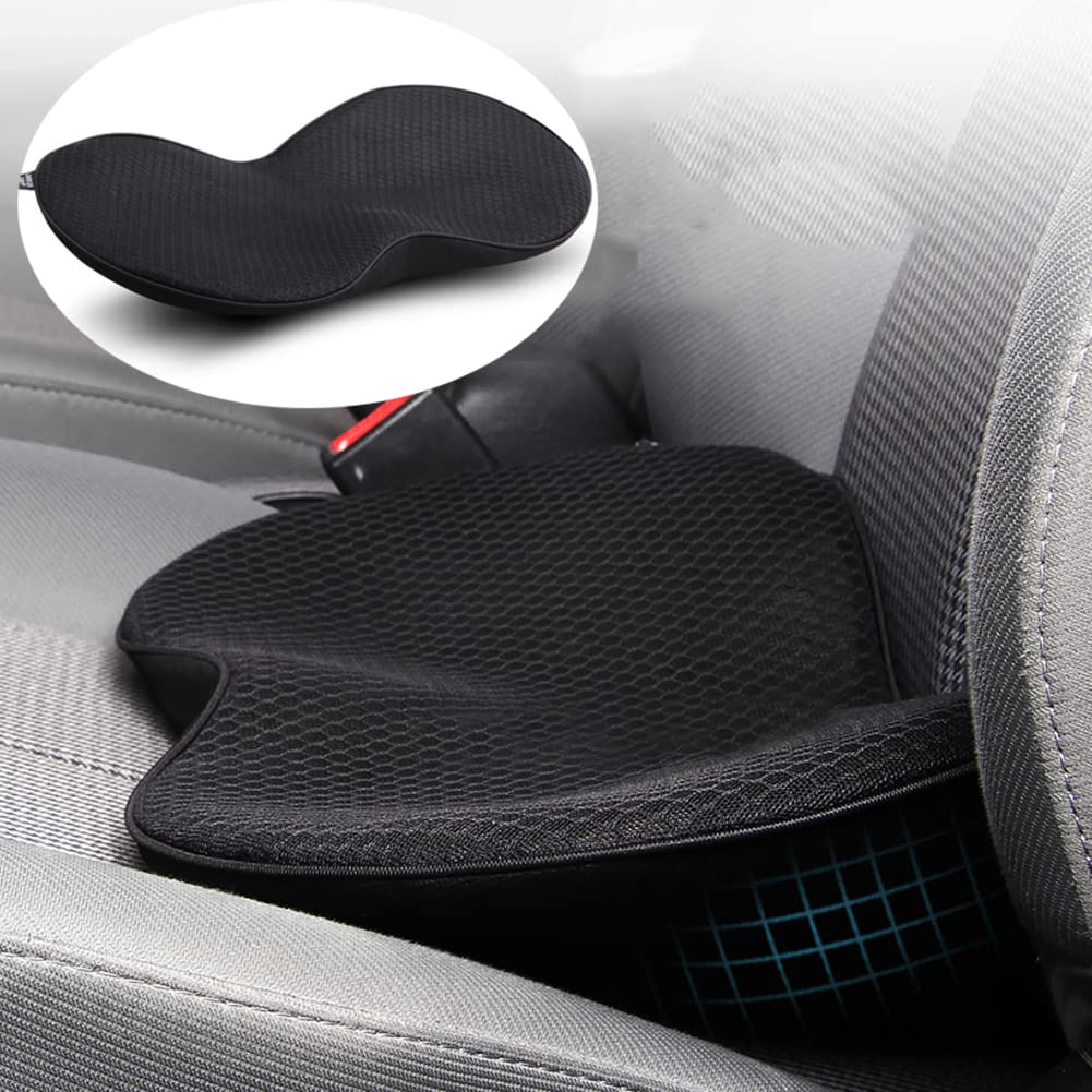 Cojín para Asiento de Coche Mitone, Almohadilla de Espuma con Memoria para Alivio del Dolor de Ciática y Espalda Baja, Cojines para Conducción de Coche, Almohadilla Elevadora para Asientos de Coche, Oficina y Hogar M7