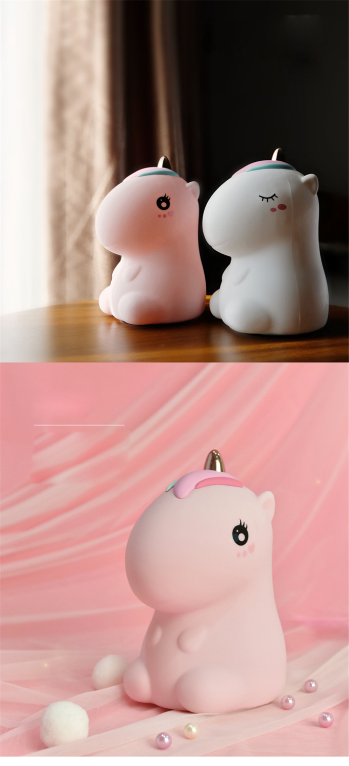 Luz de Noche de Unicornio Colorida Recargable USB Creativa