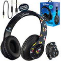 Disney Mickey Mouse Bluetooth Headphones Over Ear Wireless and Wired Foldable Headset Built-in Microphone - Birthday Gift Adults Kids - Audifonos Auriculares Inalambricos