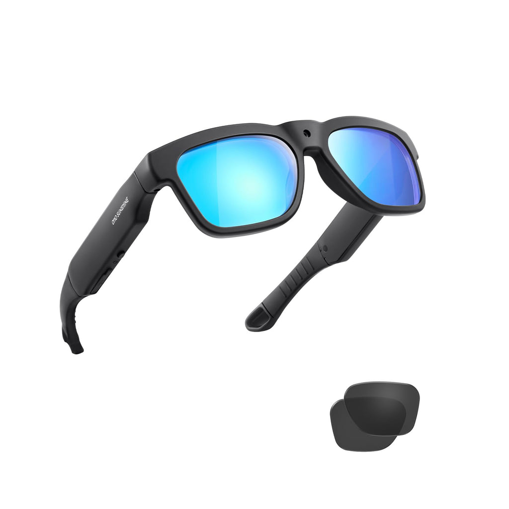 Gafas con Cámara WiFi OhO sunshine 256GB, Transmisión de Video y Fotos desde las Gafas a la App con Cámara Ultra Full HD y Lentes UV400 para Deportes al Aire Libre