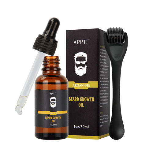Aceite para el Crecimiento de la Barba con Rodillo de Microagujas