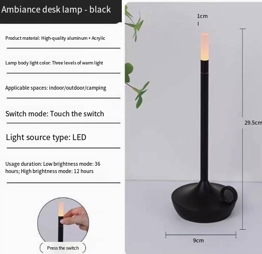 Lámpara de Mesa Tipo Candelabro Vintage Minimalista LED