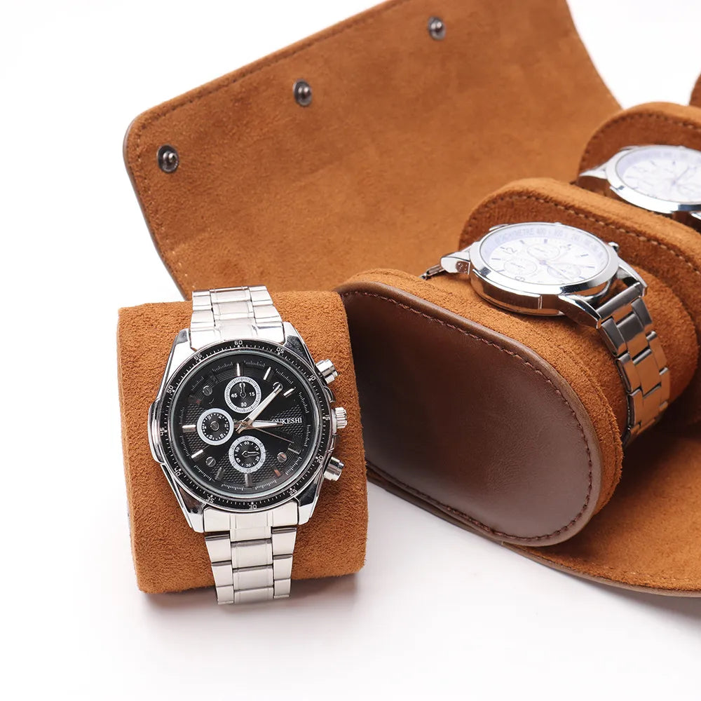 Estuche de Viaje para Relojes con 3 Compartimentos