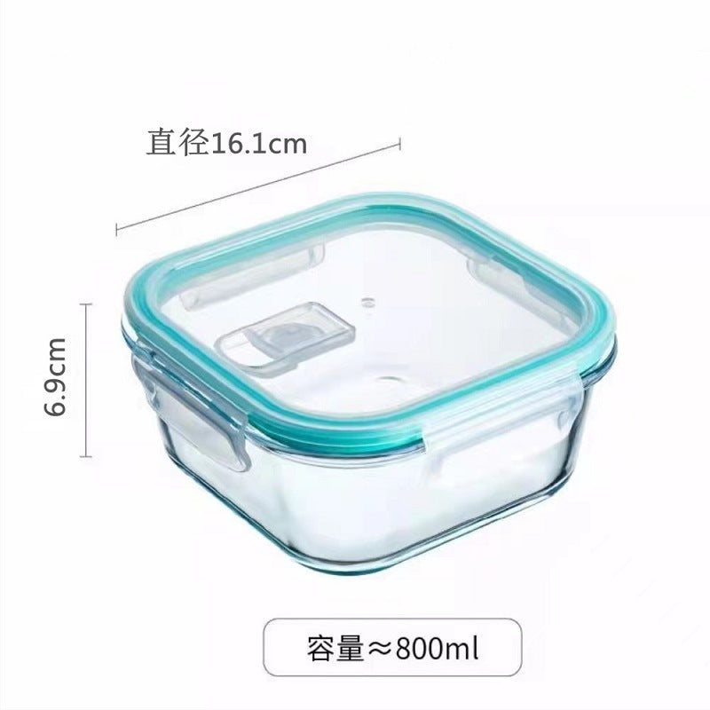 Set de Contenedores de Vidrio Grandes para Preparación de Comidas con Tapas