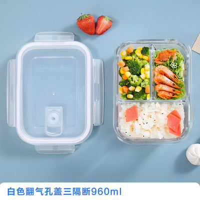 Set de Contenedores de Vidrio Grandes para Preparación de Comidas con Tapas