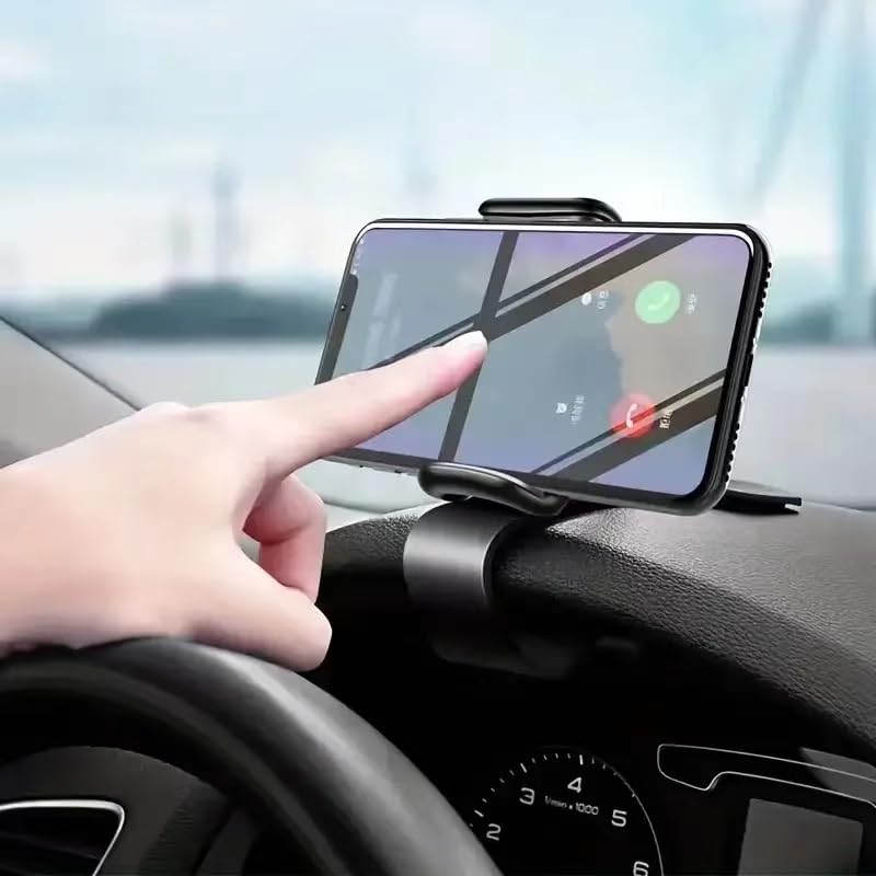 ushemi Soporte para Teléfono de Coche - Soporte Multifuncional para Teléfono de Coche para Tablero, Visera Solar, Espejo Retrovisor y Mesa, Giratorio 360° y Retráctil, Compatible con Todos los Teléfonos y Coches