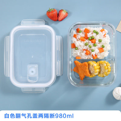 Set de Contenedores de Vidrio Grandes para Preparación de Comidas con Tapas